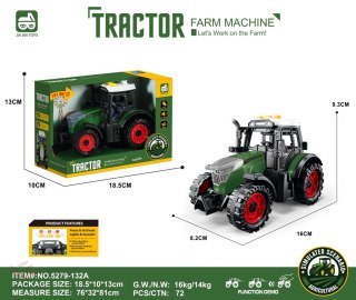 Traktor z Funkcją Świateł i Dźwięku Ciemno Zielony
