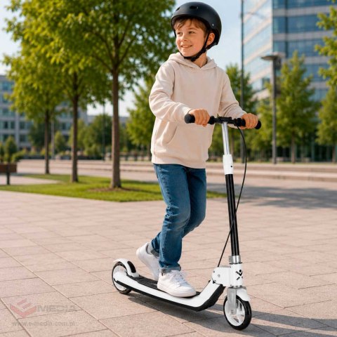 Hulajnoga dla dzieci TRIKE FIX dwukołowa LED składana podwójne hamulce czarna
