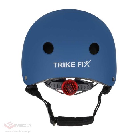 Kask rowerowy dla dziecka Trike Fix dziecięcy regulowany LED M 55-58cm granatowy