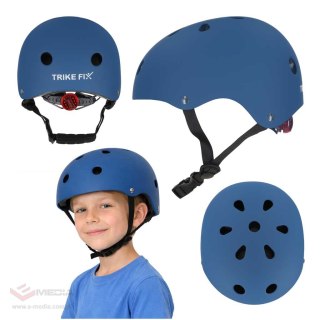 Kask rowerowy dla dziecka Trike Fix dziecięcy regulowany LED S 48-54cm granatowy