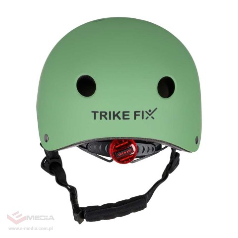 Kask rowerowy dla dziecka Trike Fix dziecięcy regulowany LED S 48-54cm zielony ciemny