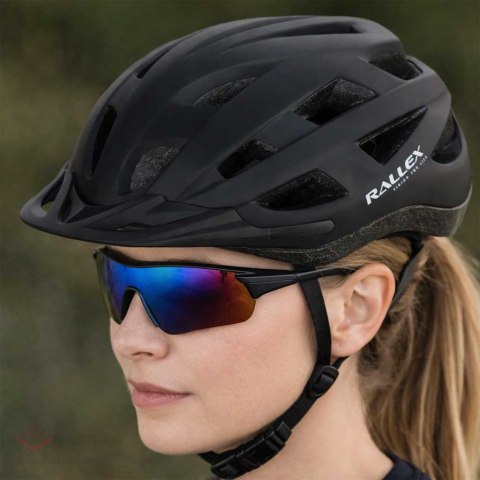 Kask rowerowy na rower RALLEX damski męski regulowany czarny M 54-58cm