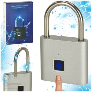 Kłódka zamek elektroniczny na odcisk palca wodoodporny inteligentny USB