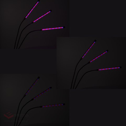 Lampa do roślin LED uprawy wzrostu panel 3 żarówki
