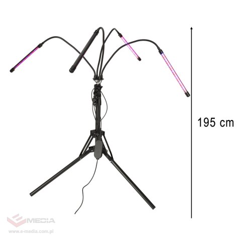 Lampa do roślin LED uprawy wzrostu panel na statywie 4x80LED