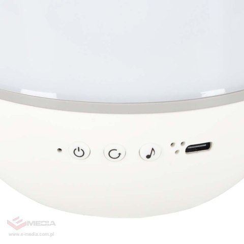 Lampka nocna projektor gwiazd LED USB obrotowy 6 motywów pilot jelonek