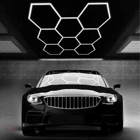 60x Lampa Led Hexagon Panel Oświetlenie Warsztat Garaż Dom 257x244cm 280W 6500K