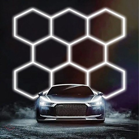 60x Lampa Led Hexagon Panel Oświetlenie Warsztat Garaż Dom 257x244cm 280W 6500K