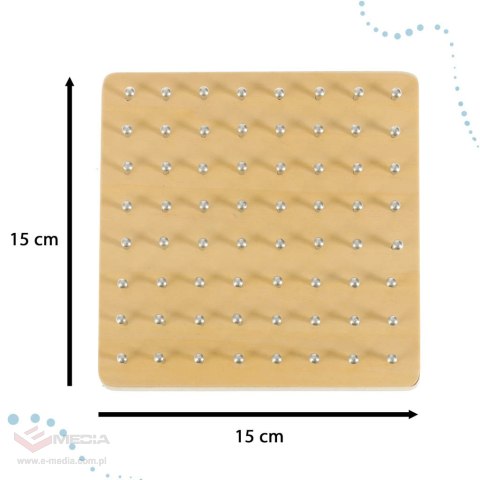 Geoboard geoplan drewniana układanka tworzenie kształtów z gumek