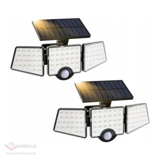 Lampa solarna uliczna LEPRO 640003-DW-a-2 z czujnikiem ruchu i zmierzchu 2 szt.
