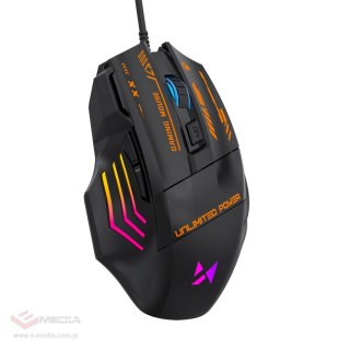 Mysz przewodowa Wozinsky WMGK-1179W gamingowa optyczna 7200 DPI z podświetleniem - czarna