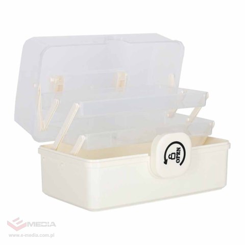 Organizer na leki pojemnik pudełko kasetka apteczka duży XL na zamek skrzynka 29x19x15,5 cm