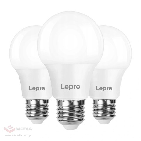 Żarówka LED LEPRO 100089-WW-EU-3 E27 A60 8,5W (60W) 806lm 2700K ciepła 180° 3 szt.