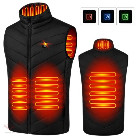 30x Kamizelka Podgrzewana Bezrękawnik Kurtka Zimowa Uniseks USB Powerbank r M