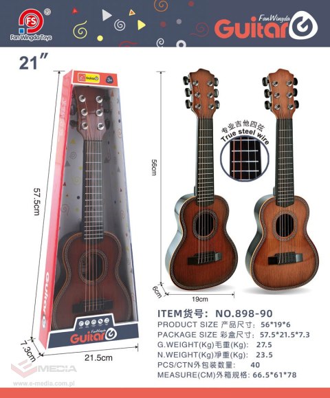 Gitara Dla Najmłodszych Ciemny Brąz