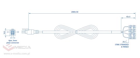 KABEL ZASILAJĄCY PR2FK20M 2.0 m Teltonika