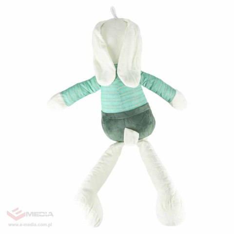Maskotka pluszak przytulanka królik w zielonych spodenkach 70 cm