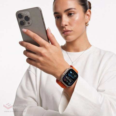 Pasek Tech-Protect Nylon Sport na Apple Watch 44 / 45 / 46 / 49 mm - pomarańczowy