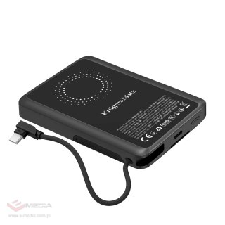 Powerbank Kruger&Matz 10000 mAh Li-pol z fukcją QC oraz PD, certyfikat CCC (kraje Azjatyckie)