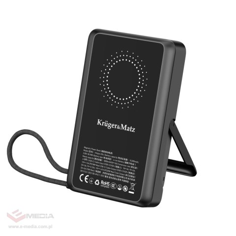 Powerbank Kruger&Matz 10000 mAh Li-pol z fukcją QC oraz PD, certyfikat CCC (kraje Azjatyckie)
