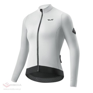 Bluza kolarska damska Rockbros YDWT006 TVI ocieplana jesień/zima S - biało-szara