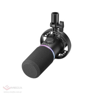 Mikrofon dynamiczny gamingowy BOYA CastMic S60 przewodowy USB XLR - czarny