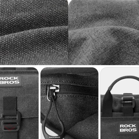 Plecak Rockbros H46 sakwa torba na kierownicę - szara