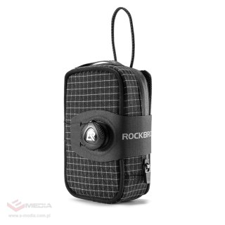 Torba podsiodłowa Rockbros P010 wielofunkcyjna z miejscem na bidon - czarna