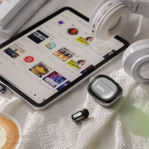 Mikrofony BOYA mini 2-02 bezprzewodowe 2.4GHz USB-C - czarne