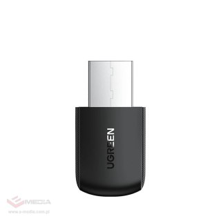 Ugreen dwuzakresowy adapter zewnętrzna karta sieciowa USB - WiFi 11ac AC650 czarny (CM448)