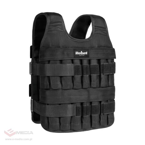 Kamizelka obciążeniowa regulowana 40kg, REBEL ACTIVE