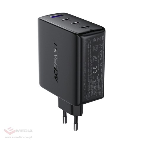 Ładowarka Acefast A94 sieciowa GaN2 USB-A / 3x USB-C PD 100W - czarna