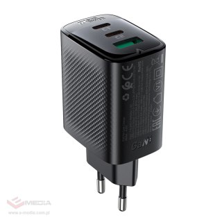 Ładowarka sieciowa Acefast A108 GaN PD 67W 2xUSB-C 1xUSB-A - czarna