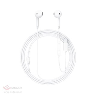 Słuchawki przewodowe Acefast L13 douszne z mikrofonem USB-C - białe