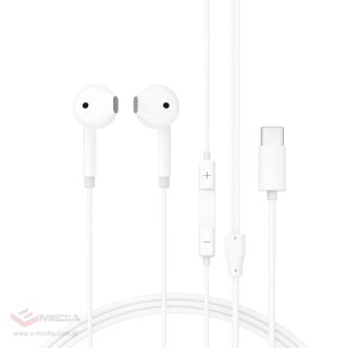 Słuchawki przewodowe Acefast L13 douszne z mikrofonem USB-C - białe