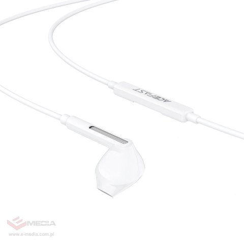 Słuchawki przewodowe Acefast L13 douszne z mikrofonem USB-C - białe