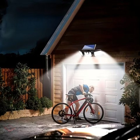 640x Lampa Solarna 74 Led 4w1 Zewnętrzna Uliczna Czujnik Ruchu Zmierzchu Mocna