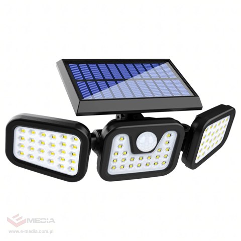 640x Lampa Solarna 74 Led 4w1 Zewnętrzna Uliczna Czujnik Ruchu Zmierzchu Mocna