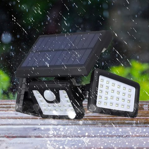 640x Lampa Solarna 74 Led 4w1 Zewnętrzna Uliczna Czujnik Ruchu Zmierzchu Mocna