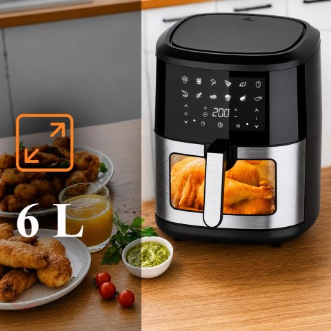 30x Frytkownica Beztłuszczowa Air Fryer 6L + 3000x Wkłady Papierowe do Frytkownicy Beztłuszczowej 16x16cm 36g 100szt.