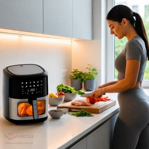 30x Frytkownica Beztłuszczowa Air Fryer 6L + 3000x Wkłady Papierowe do Frytkownicy Beztłuszczowej 16x16cm 36g 100szt.