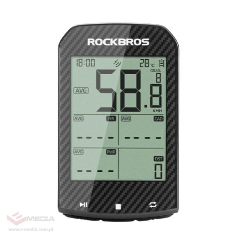 Licznik rowerowy Rockbros M1Pro Bluetooth GPS IPX6 - czarny