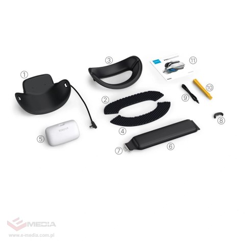 Pasek na głowę BoboVR P4U z baterią do PICO 4 Ultra i Ultra Enterprise - biało-czarny