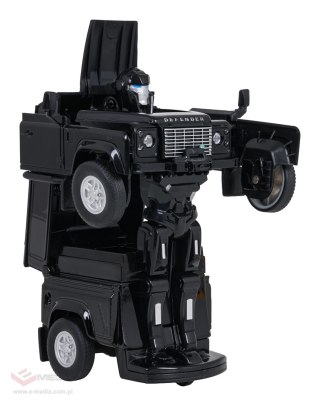 Autko Metalowe/Robot 2w1 1:32 Land Rover Defender Czarny RASTAR