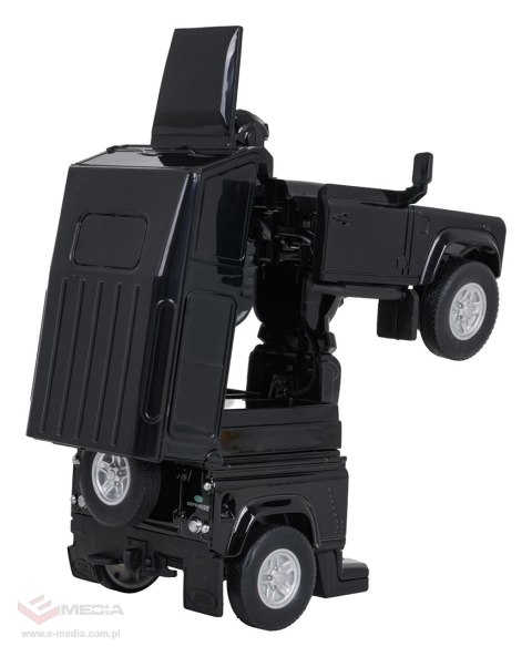 Autko Metalowe/Robot 2w1 1:32 Land Rover Defender Czarny RASTAR