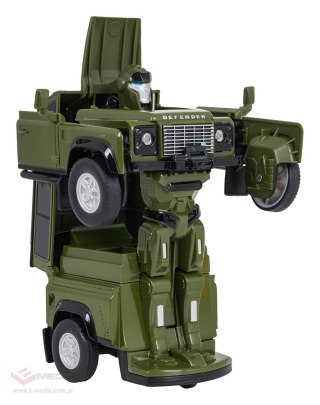 Autko Metalowe/Robot 2w1 1:32 Land Rover Defender Zielony RASTAR