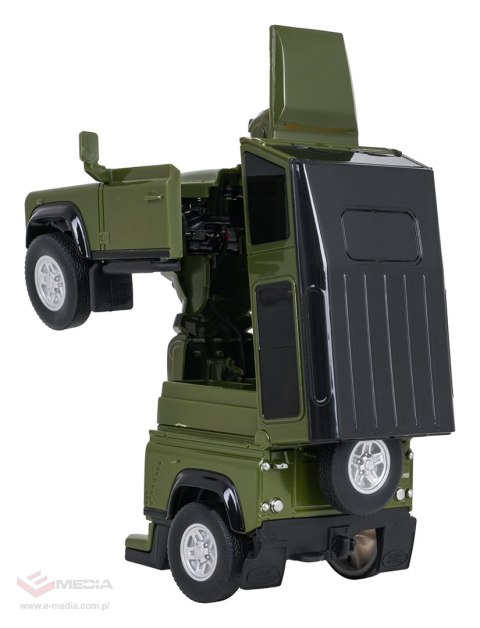 Autko Metalowe/Robot 2w1 1:32 Land Rover Defender Zielony RASTAR