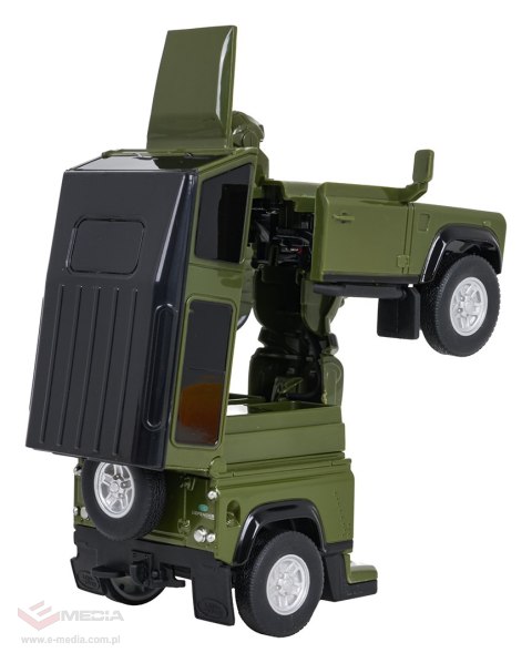Autko Metalowe/Robot 2w1 1:32 Land Rover Defender Zielony RASTAR