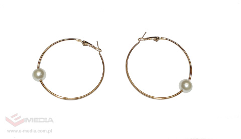 Kolczyki koła pojedyńcza perełka