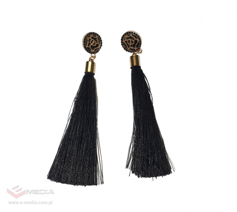 Kolczyki wiszące z chwostami czarne